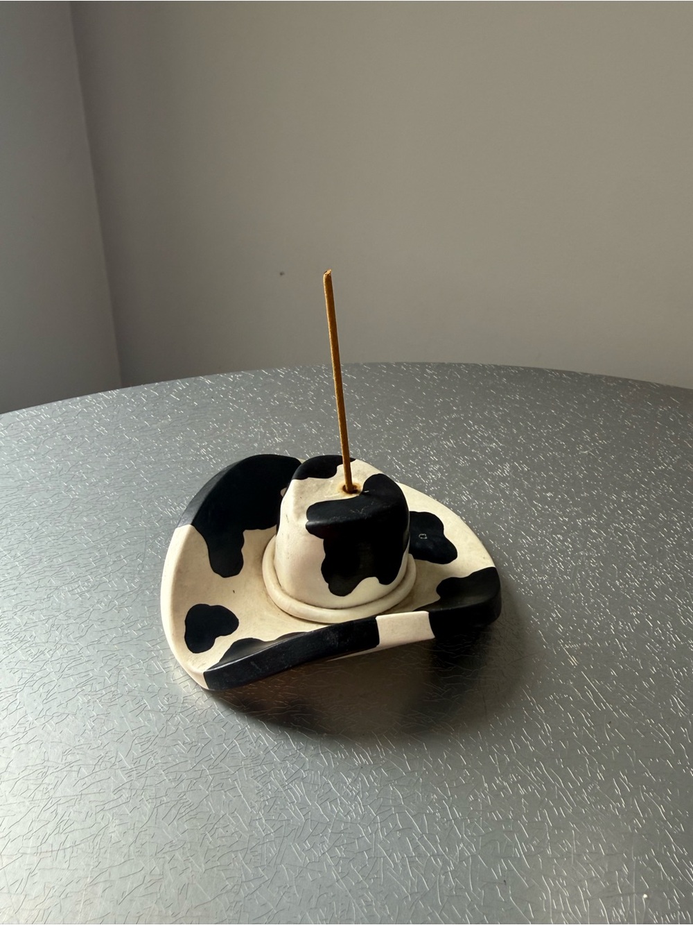 Cowboy Incense Holder in Cow Print